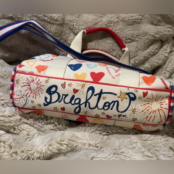 NEW | Brighton | Women’s ‘Love ‘ Multicolor Heart Tote Handbag - Picture 11 of 13